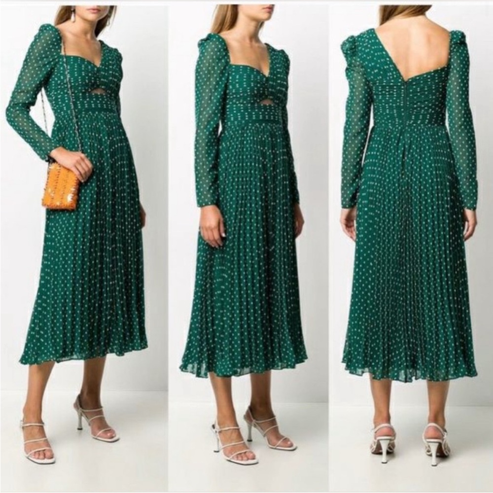 Self Portrait Asymmetrical MIDI Dress- Size UK 8/US 4 - Picture 3 of 11